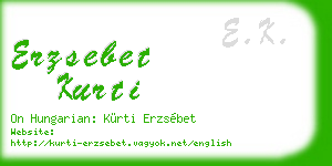 erzsebet kurti business card